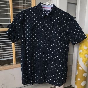 Short Sleeve Navy Dress Shirt